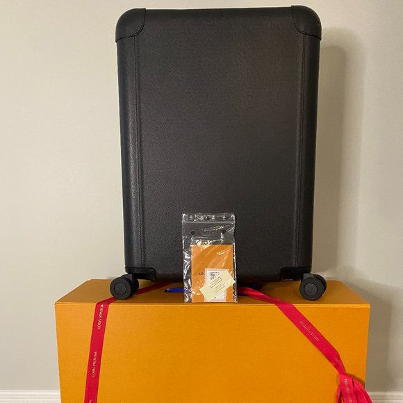 LOUIS VUITTON FOUR WHEELED CARRYON - Horizon 55 Taiga Leather Noir - M23260 - - Picture 5 of 12